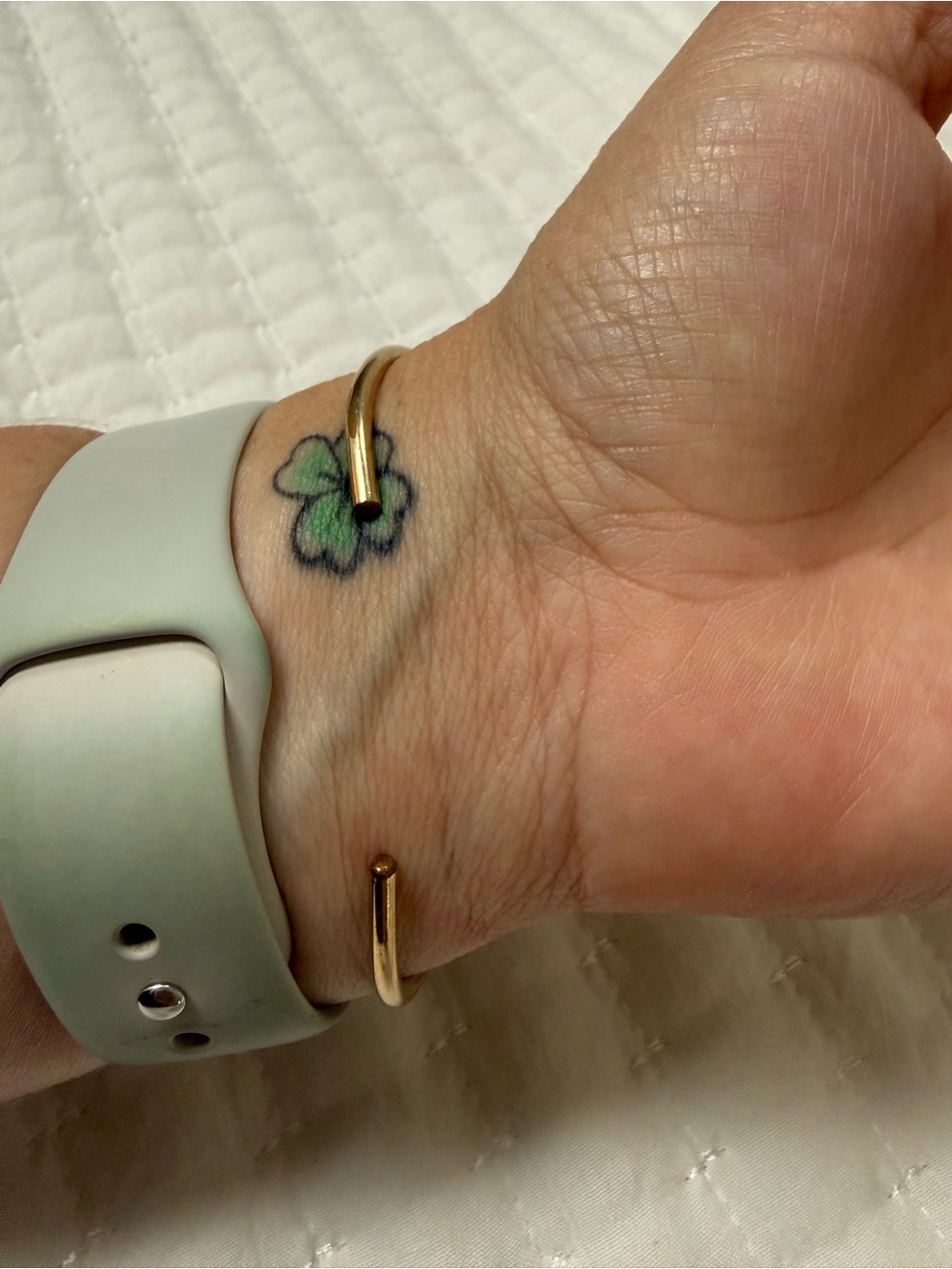 Gold Tone Wavy Cuff Bracelet - Picture 5 of 5